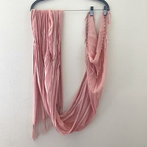 Pink scarf with silver shimmer